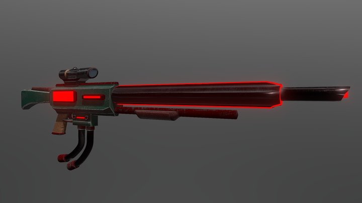 Custom Hot-Shot Lasgun 3D Model