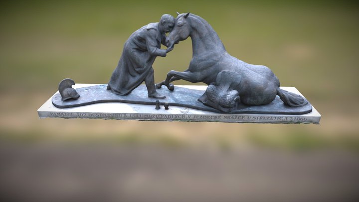 Monument to the clash of cavalry at Střezetice 3D Model
