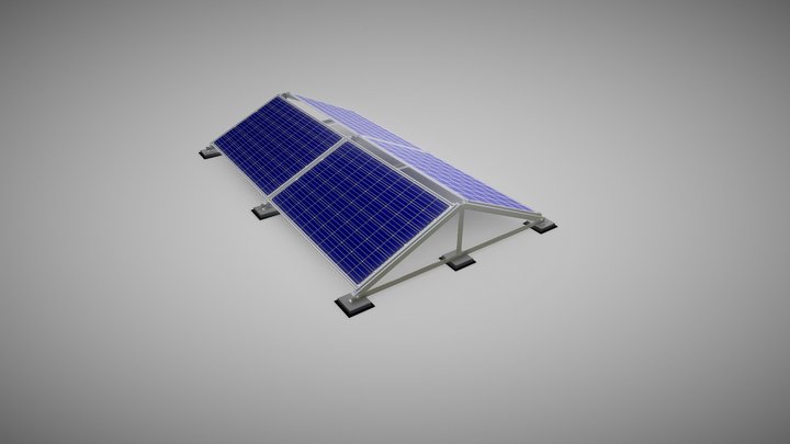 PV mounting system: model R3H2-EW 3D Model