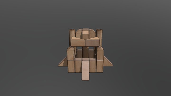 Unit Block Castle 3D Model