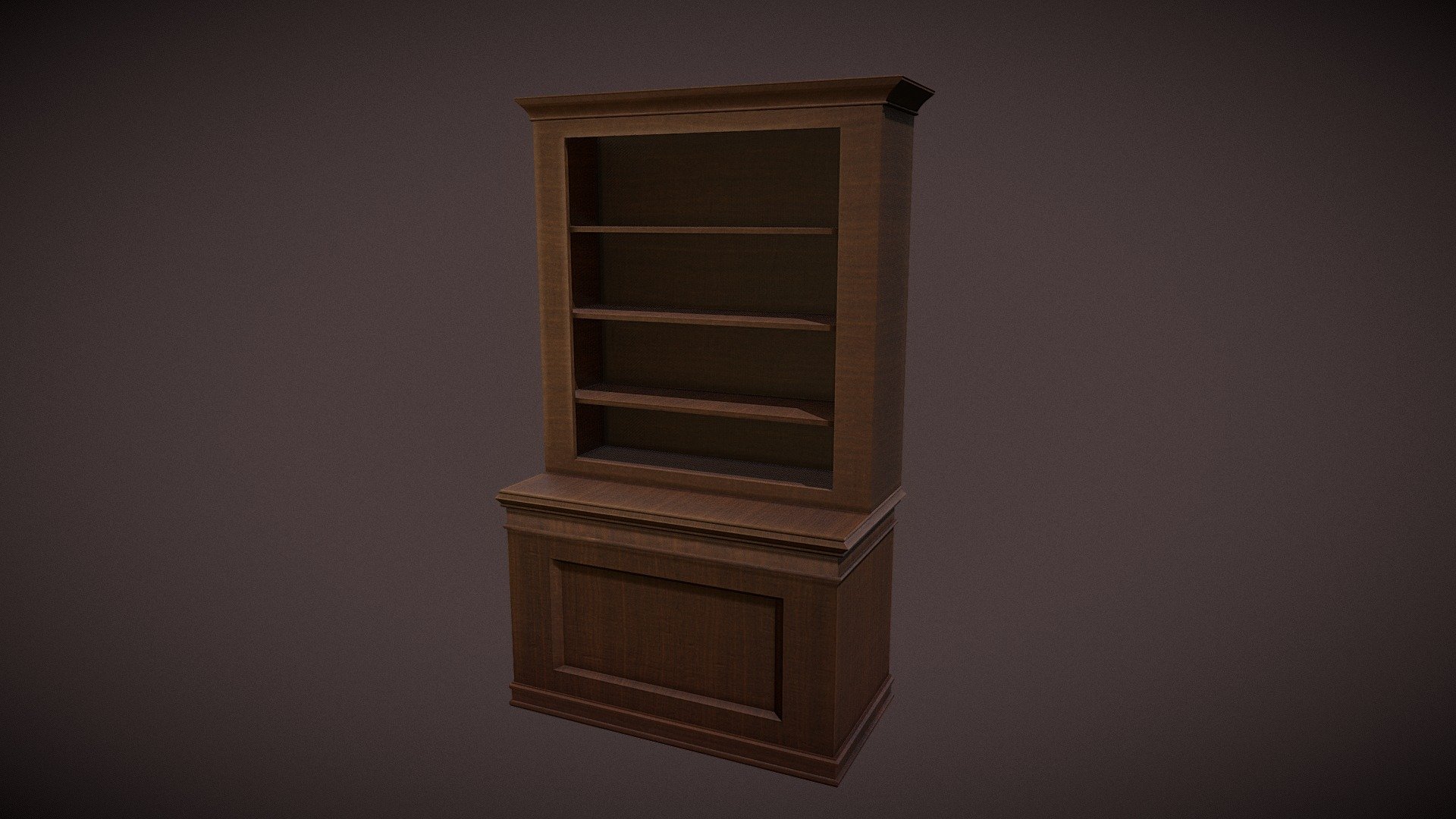 Wooden Bookshelf - Buy Royalty Free 3D model by wonderwords [628fed6 ...