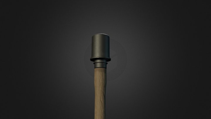 Game-Ready "Stielhandgranate" Stick Grenade 3D Model