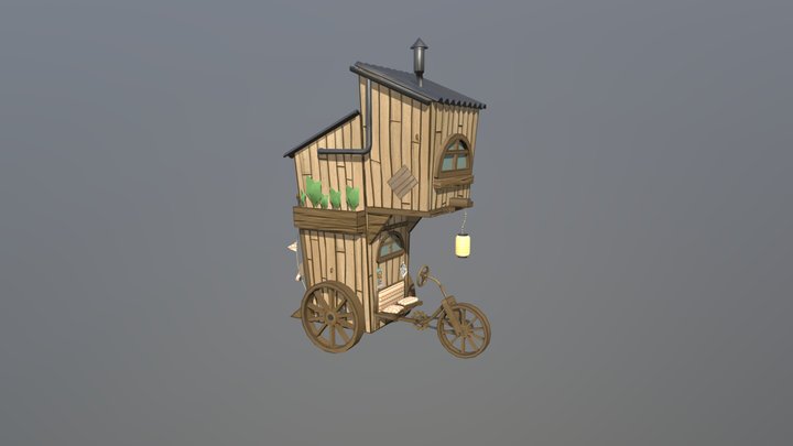 Movable tiny cabin 3D Model
