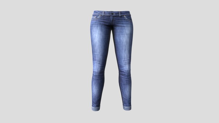 Skinny Jeans Pants 3D Model