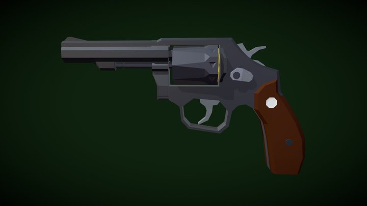 Lowpoly Wicks & Swanson Model 10 3D Model