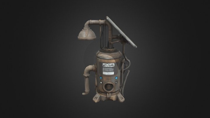 Solar Water Pump 3D Model
