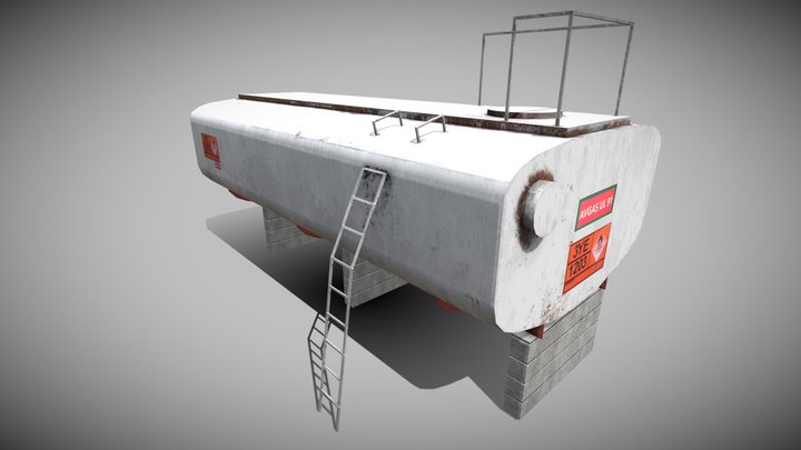 Fuel Tank 2 - Low Poly Game Ready 3D Model