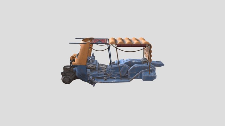 Futuristic Tuk Tuk 3D Model