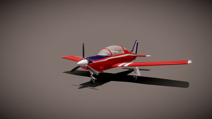 T-35-Aircraft-Animated 3D Model