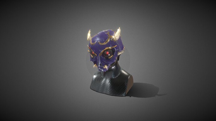 Dark Sci Fi Helmet – Game Ready PBR Asset 3D Model
