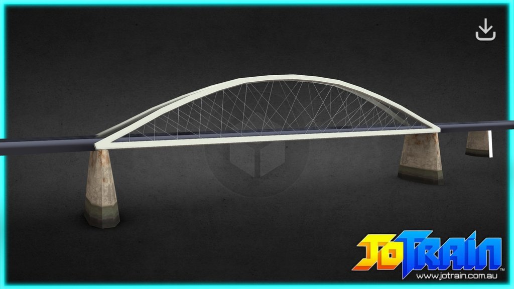 Merivale Railway Bridge - Low Poly