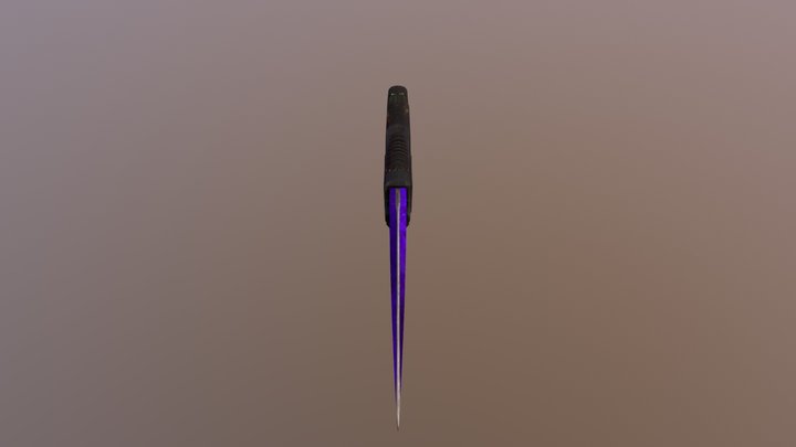 Karambit Purple Gem 3D Model