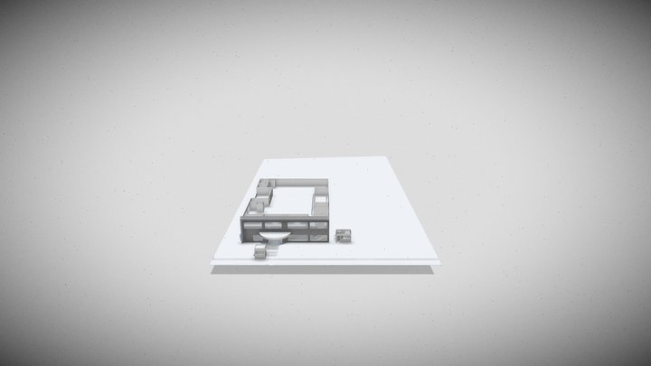 elevação superior aberto - Park Croqui 3D Model