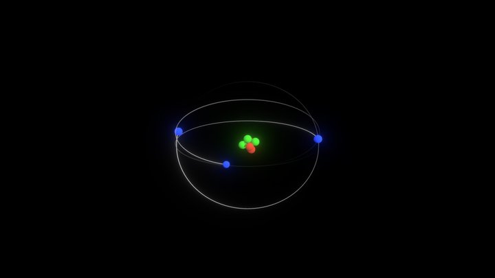 Particle Atom (Loop Animaton) 3D Model