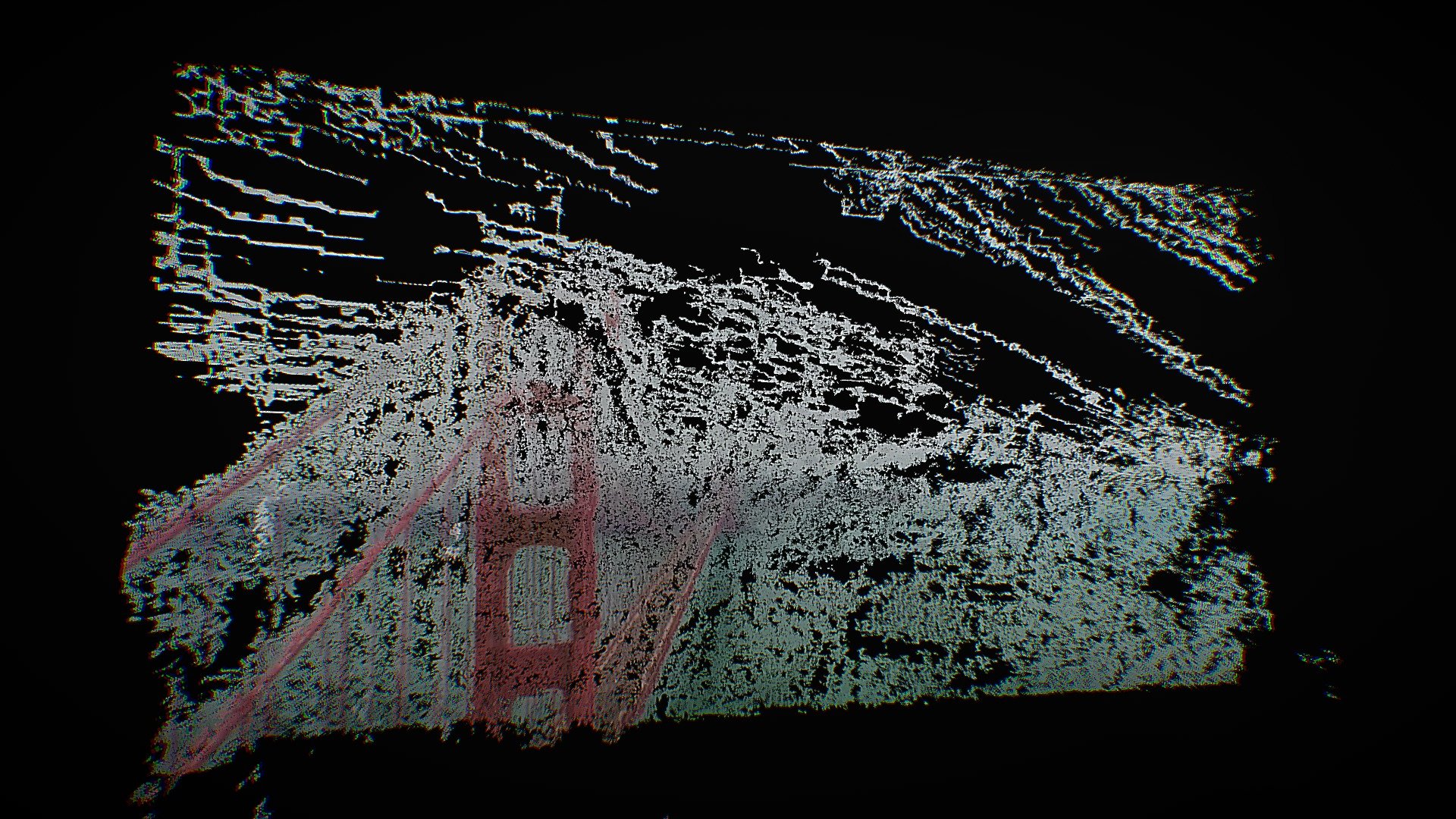 Golden Gate Bridge - Point Cloud Portrait