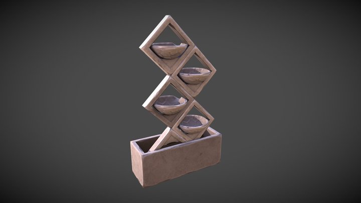Stylized Fountain 3D Model
