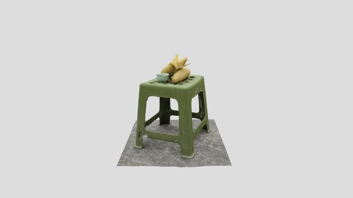 Bữa sáng với 2 bắp ngô 3D Model