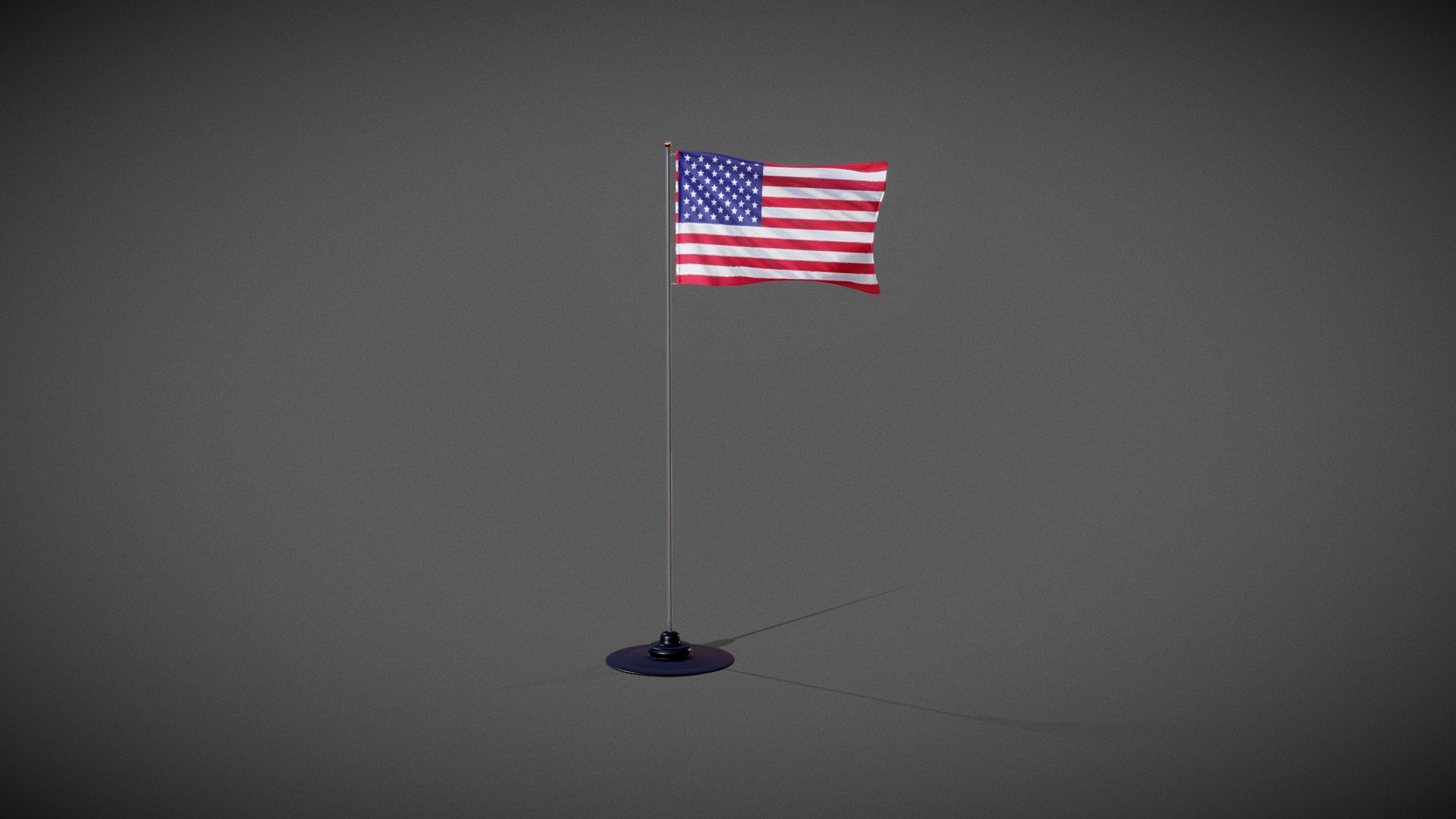 3D model Animated USA flag - This is a 3D model of the Animated USA flag. The 3D model is about a flag on a pole.