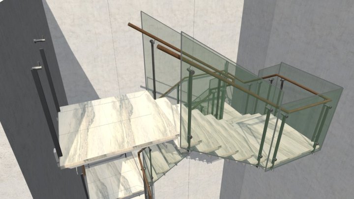 Banco Español, Escalera 3D Model