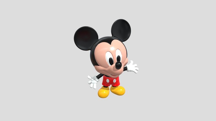 Mickey Bandai Welcome Pose 3D Model
