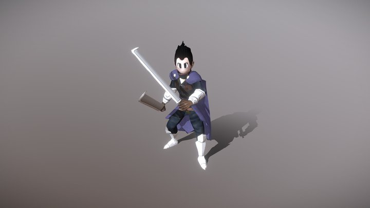 Stanlist Dual Sword - Game Character 3D Model