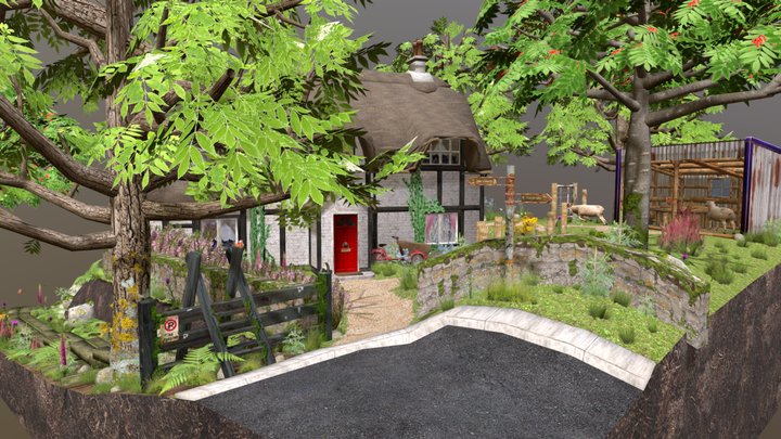 DAE diorama - grandma's house 3D Model