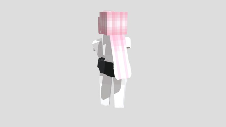 Girl Minecraft pink 3D Model