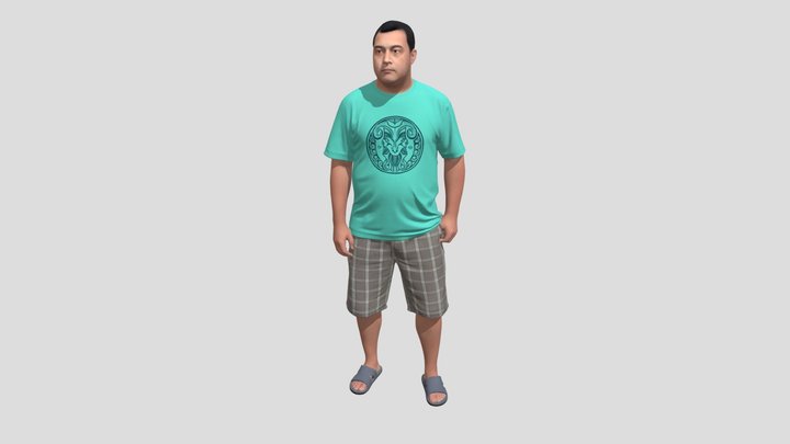 Casual Turquoise Tee Portrait – Modelo 3D gratuito STL