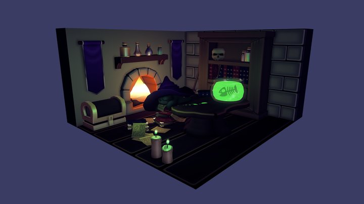 The Witch's Familiar 3D Model