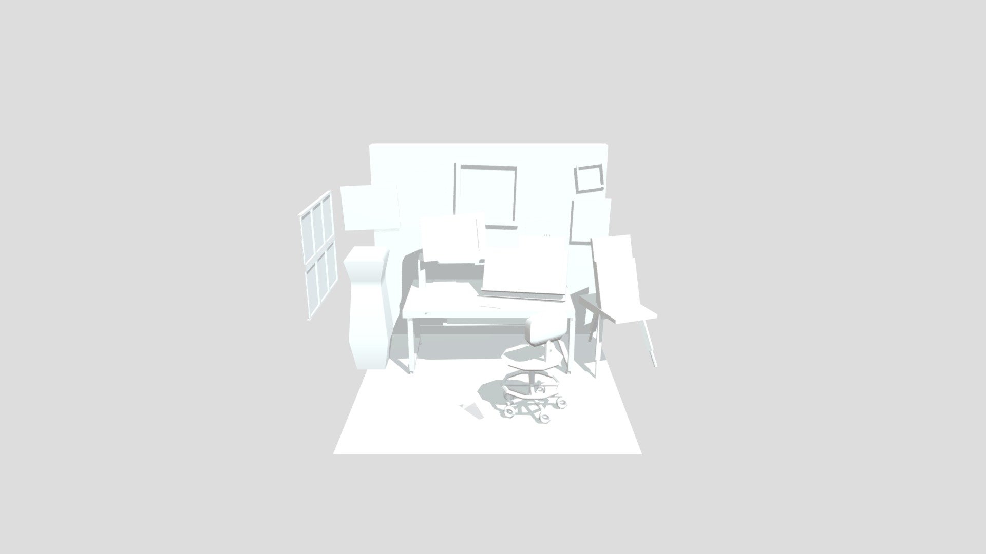 Messy Artist Beisel - 3D model by jessebeisel [62a29a2] - Sketchfab