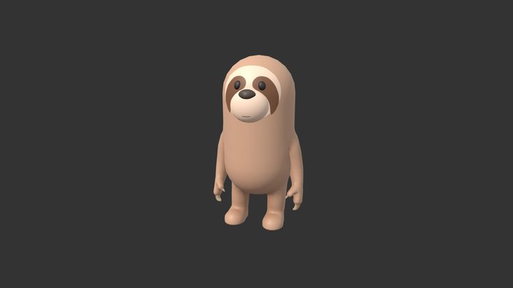Rigged Sloth Character 3D Model