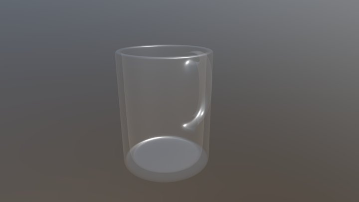 Glass coffee mug 3D Model