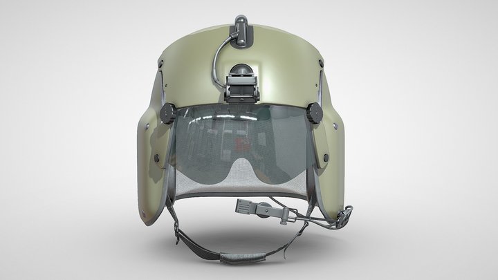 Pilot Helmet Gentex HGU 56P 3D Model