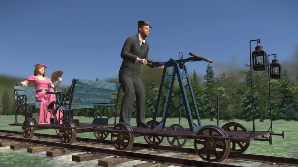 Handcar ride - 3D model by lyoshko [62a647b] - Sketchfab