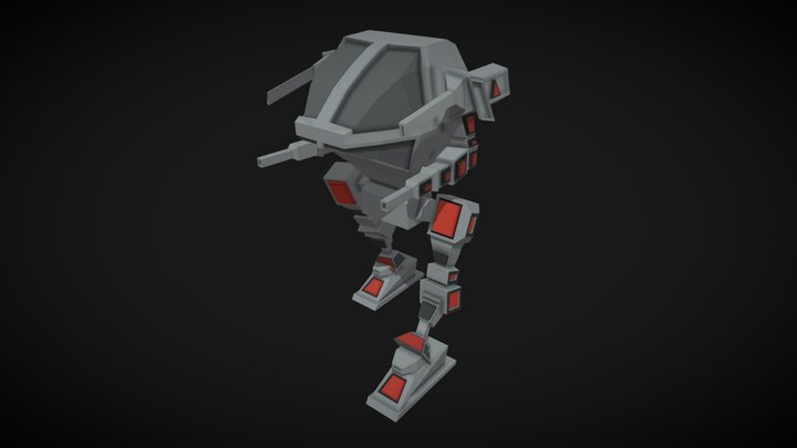 Animated Mech 3D Model