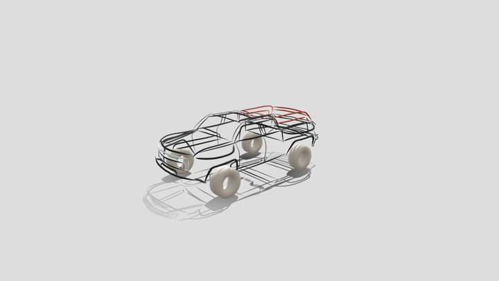 Land Rover Mammoth Gravity Sketch Linework 3D Model