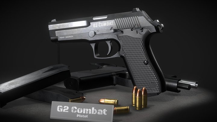 G2 Combat Pistol 3D Model