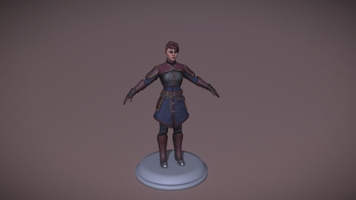 Leanne Helvig Vanguard of the Wol﻿venguard Guild 3D Model