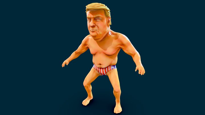 Trump in speedos - Free 3D Model