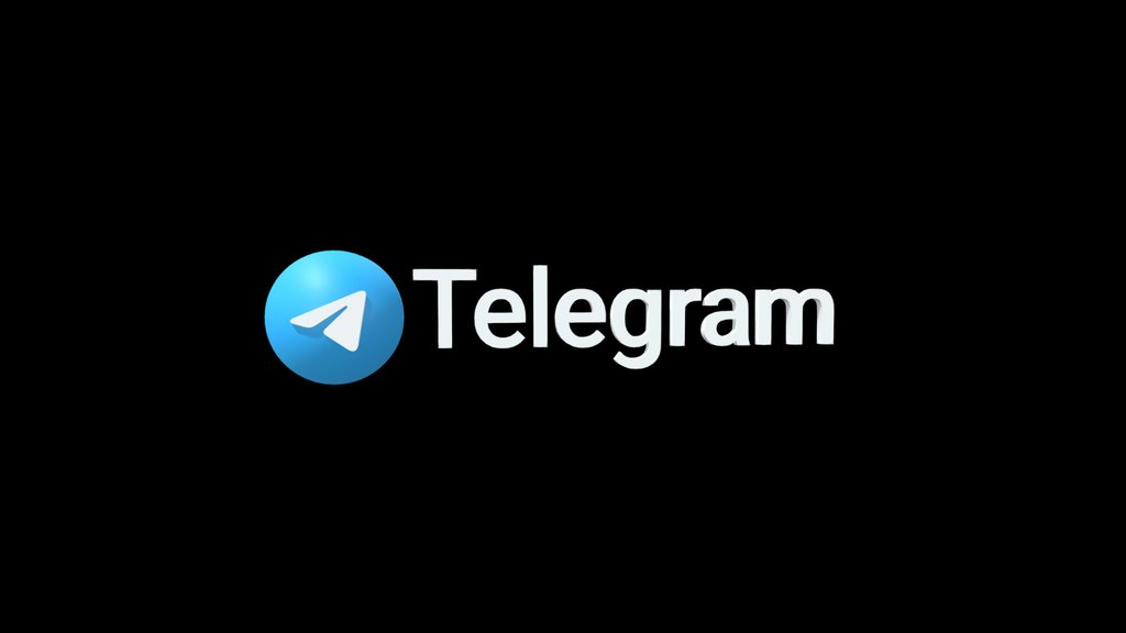 Telegram Logo brand text+icon free