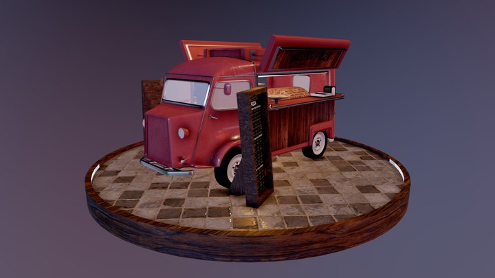 Foodtruck Pizza 3D Model