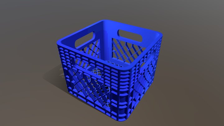 Plastic Crate 3D Model