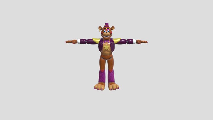 Glamrock Rockstar Freddy 3D Model