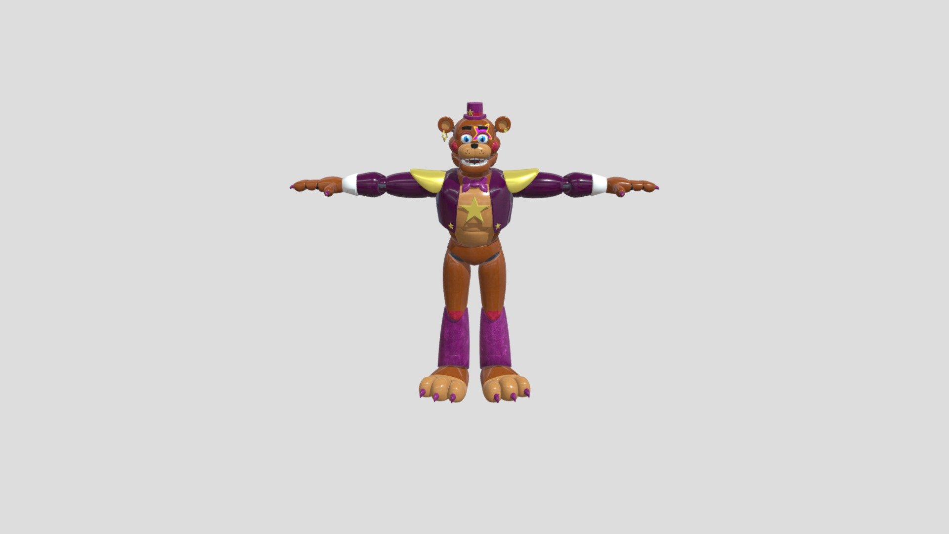 Glamrock Rockstar Freddy - Download Free 3D model by herospirit ...