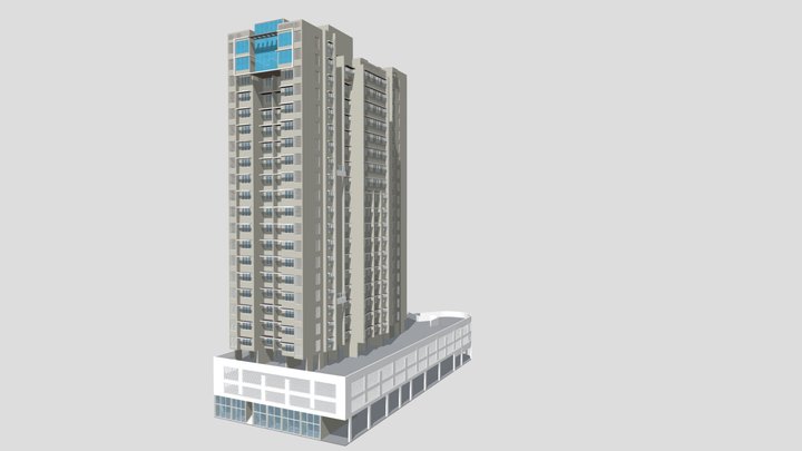 Grishma Heights 3D Building 3D Model