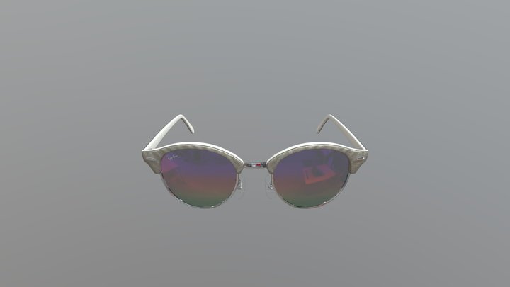 PBR Mother Of Pearl Glasses 3D Model