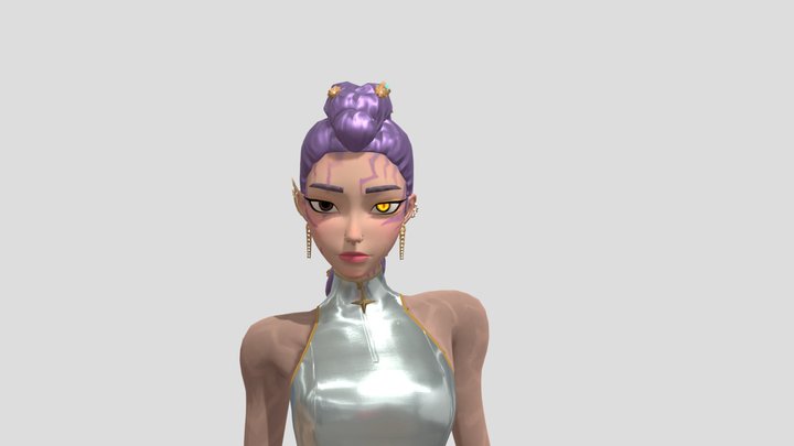 Rumi Golden hair physics. – Kostenloses 3D-Modell STL