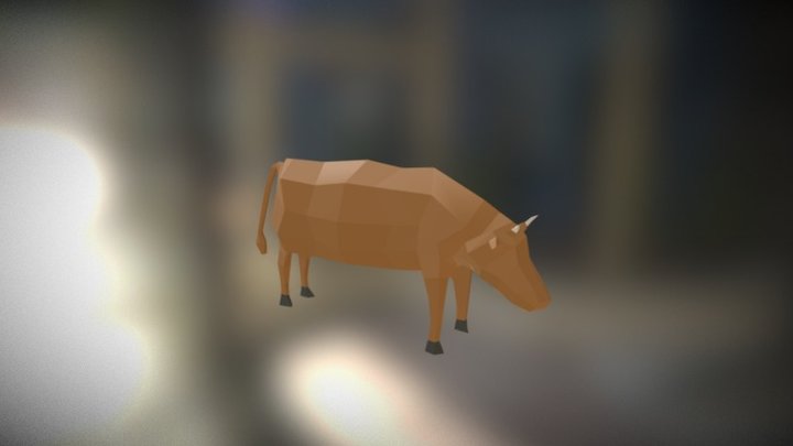 Low Poly Cow 3D Model