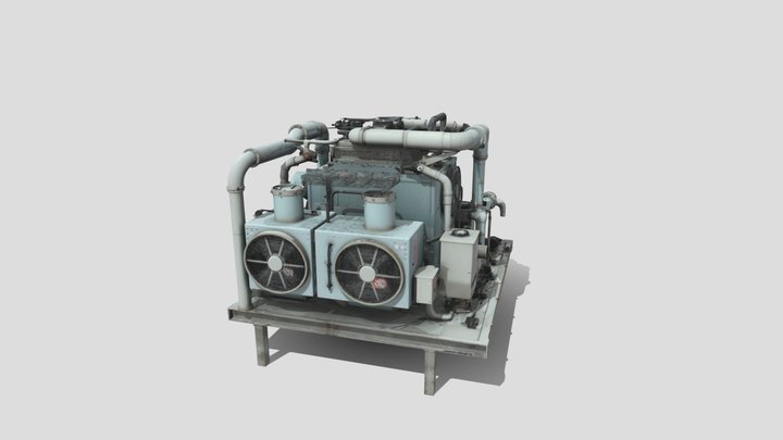 Industry: Industrial HVAC Rooftop Unit (R2) 3D Model