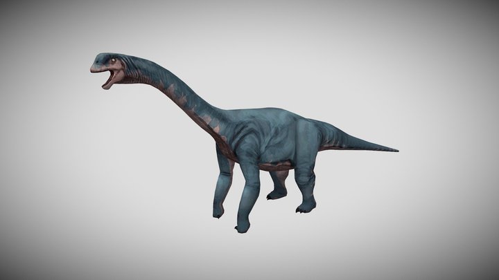 low poly Camarasaurus 3D Model